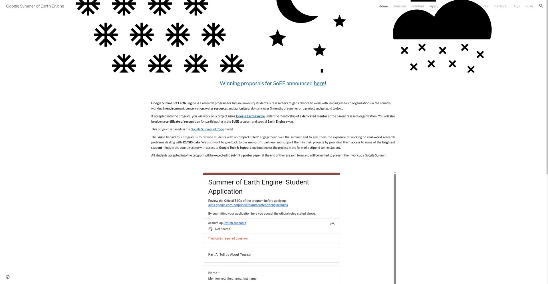 Google Summer of Earth Engine banner
