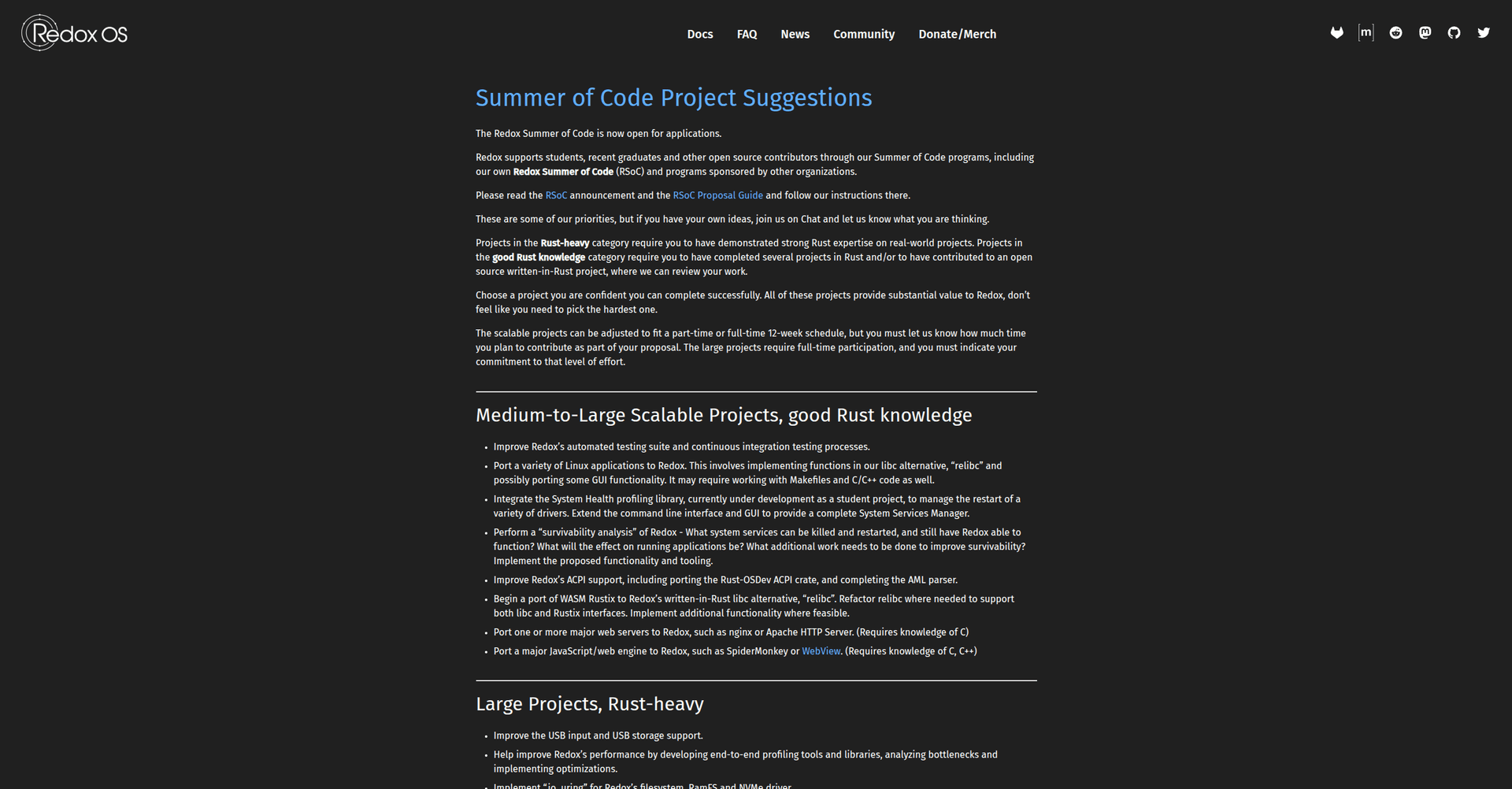 Redox Summer of Code banner