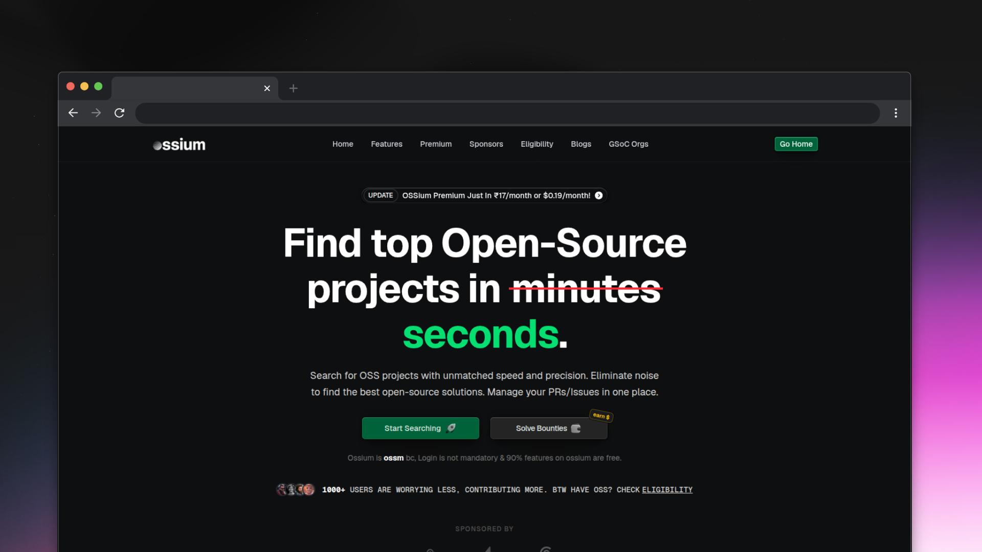 Find Open Source Projects to Contribute | Ossium